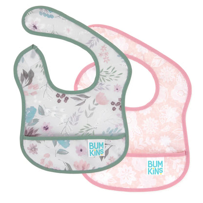 Bavette pour bébé pat de 2 - Floral/Lace
