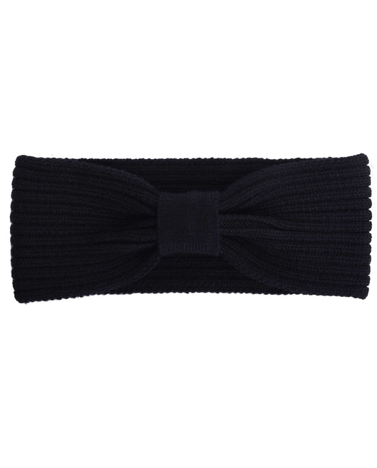 Bandeau de tête Vintage en tricot (Noir)