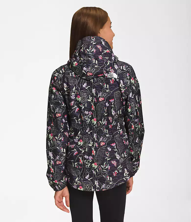 Imperméable Zipline pour fille - Noir imprimé floral - 6 à 16 ans