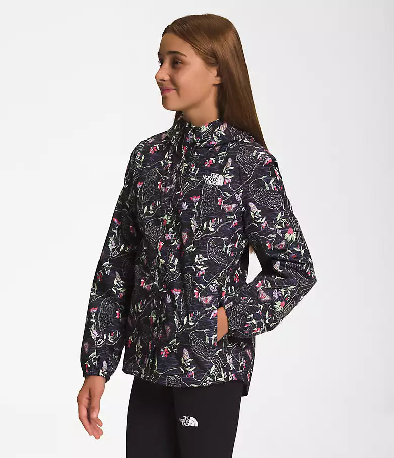 Imperméable Zipline pour fille - Noir imprimé floral - 6 à 16 ans