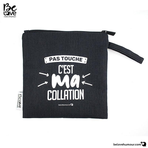 Sacs réutilisables  -PAS TOUCHE À MA COLLATION-  ET -JE SUIS À CROQUER-