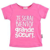 T-shirt "Je serai bientôt grande soeur"